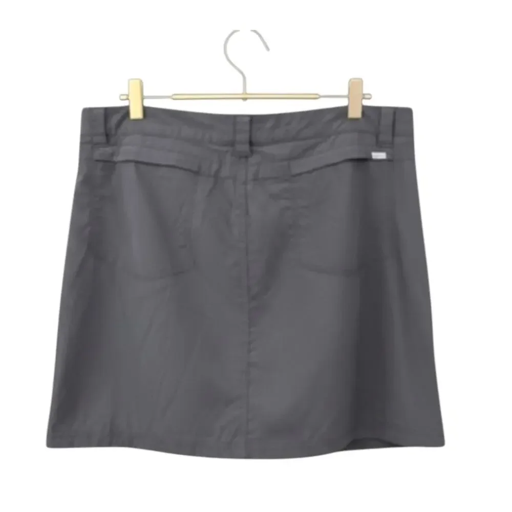 ✨ EDDIE BAUER Black Travel Hiking Stretch Skort 14 Quick Dry EUC 🏔️